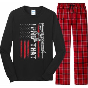 I 2nd That Second Amendment Pro Gun American Flag Patriotic Long Sleeve Pajama Set