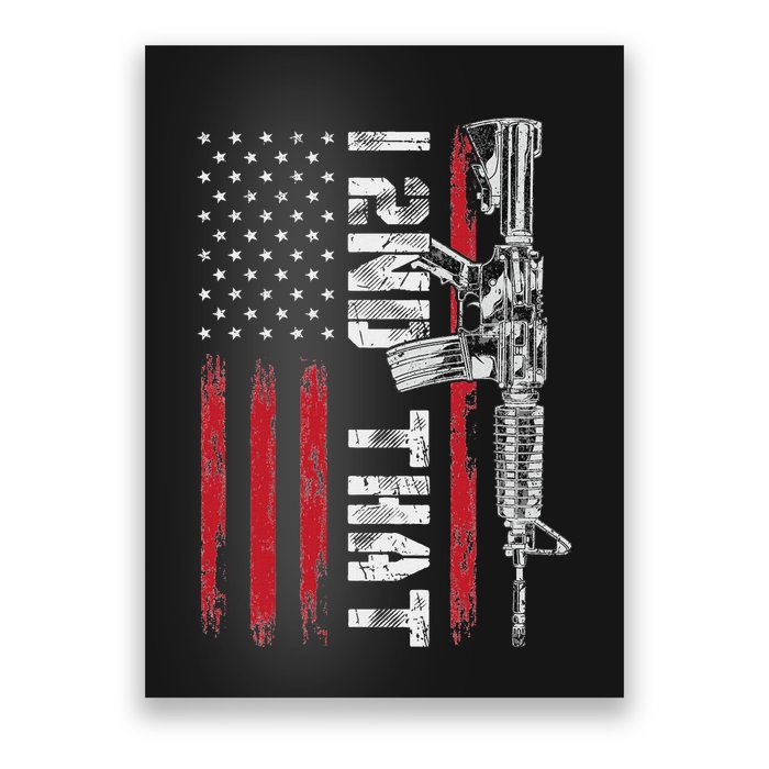 I 2nd That Second Amendment Pro Gun American Flag Patriotic Poster