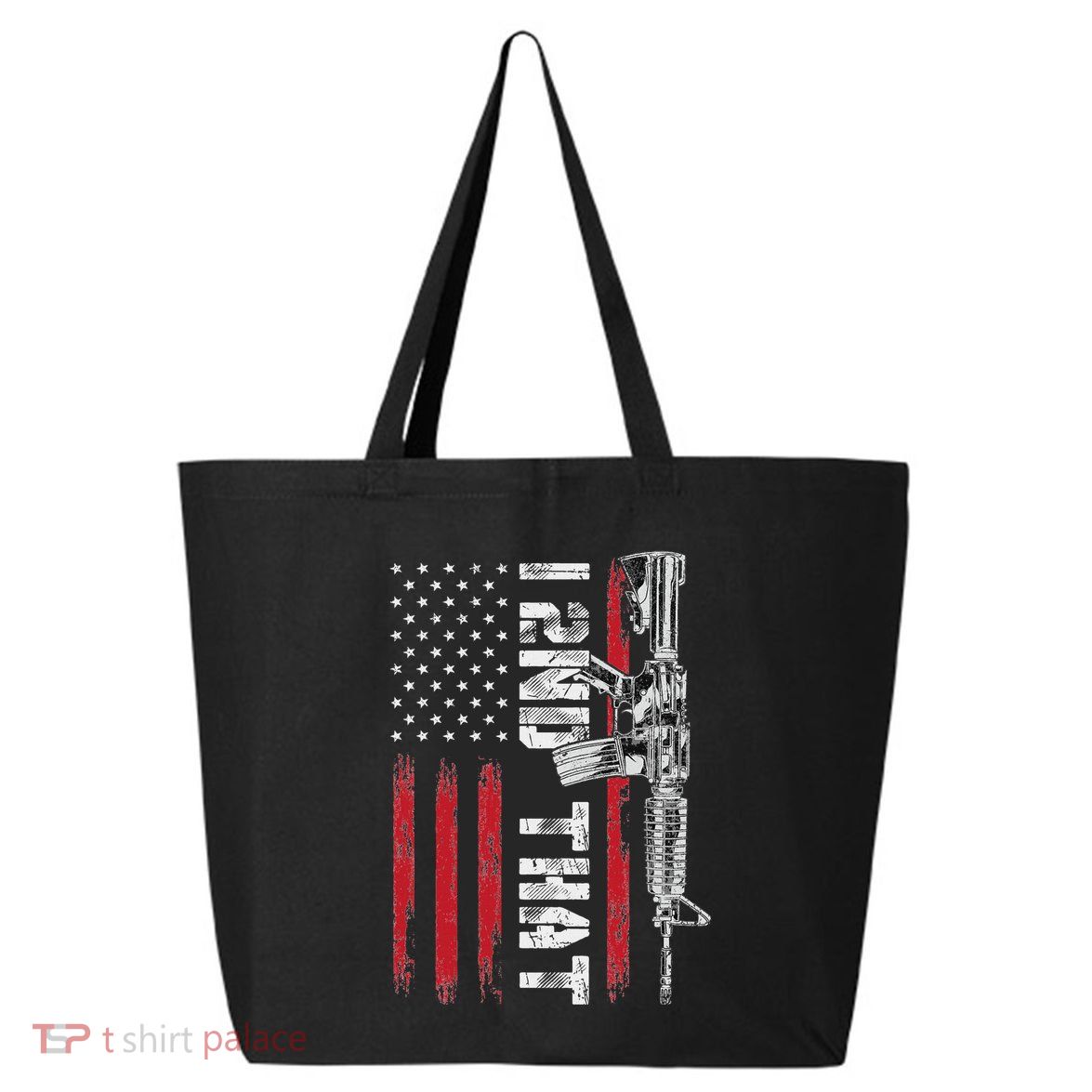 I 2nd That Second Amendment Pro Gun American Flag Patriotic 25L Jumbo Tote