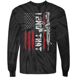 I 2nd That Second Amendment Pro Gun American Flag Patriotic Tie-Dye Long Sleeve Shirt