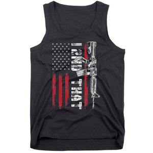 I 2nd That Second Amendment Pro Gun American Flag Patriotic Tank Top