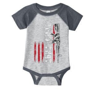 I 2nd That Second Amendment Pro Gun American Flag Patriotic Infant Baby Jersey Bodysuit