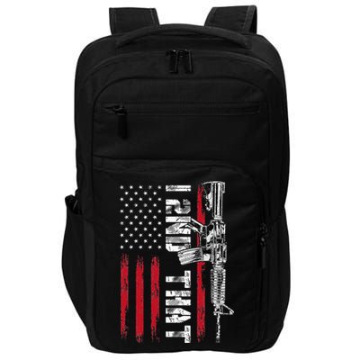 I 2nd That Second Amendment Pro Gun American Flag Patriotic Impact Tech Backpack