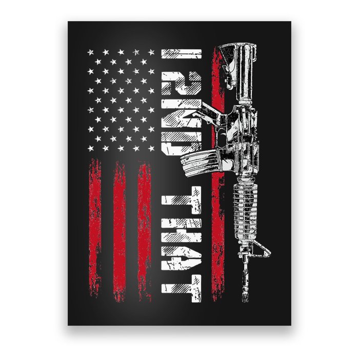 I 2nd That Second Amendment Pro Gun American Flag Patriotic Poster