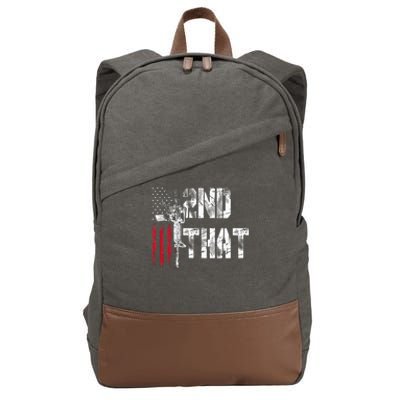 I 2nd That Second Amendment Gun Rights Ar15 Owner Patriotic Cotton Canvas Backpack