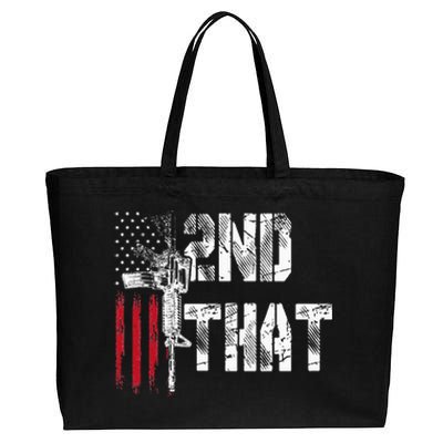 I 2nd That Second Amendment Gun Rights Ar15 Owner Patriotic Cotton Canvas Jumbo Tote