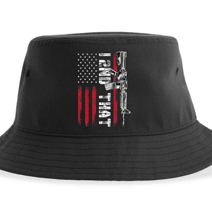 I 2nd That Second Amendment Pro Gun American Flag Patriotic Sustainable Bucket Hat