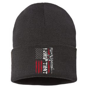 I 2nd That Second Amendment Pro Gun American Flag Patriotic Sustainable Knit Beanie