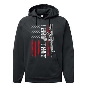 I 2nd That Second Amendment Pro Gun American Flag Patriotic Performance Fleece Hoodie