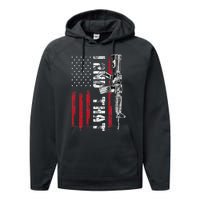 I 2nd That Second Amendment Pro Gun American Flag Patriotic Performance Fleece Hoodie