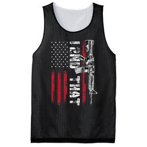 I 2nd That Second Amendment Pro Gun American Flag Patriotic Mesh Reversible Basketball Jersey Tank