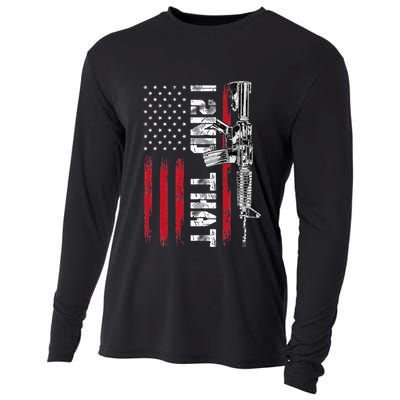 I 2nd That Second Amendment Pro Gun American Flag Patriotic Cooling Performance Long Sleeve Crew