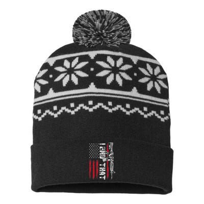 I 2nd That Second Amendment Pro Gun American Flag Patriotic USA-Made Snowflake Beanie