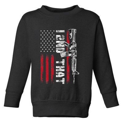 I 2nd That Second Amendment Pro Gun American Flag Patriotic Toddler Sweatshirt