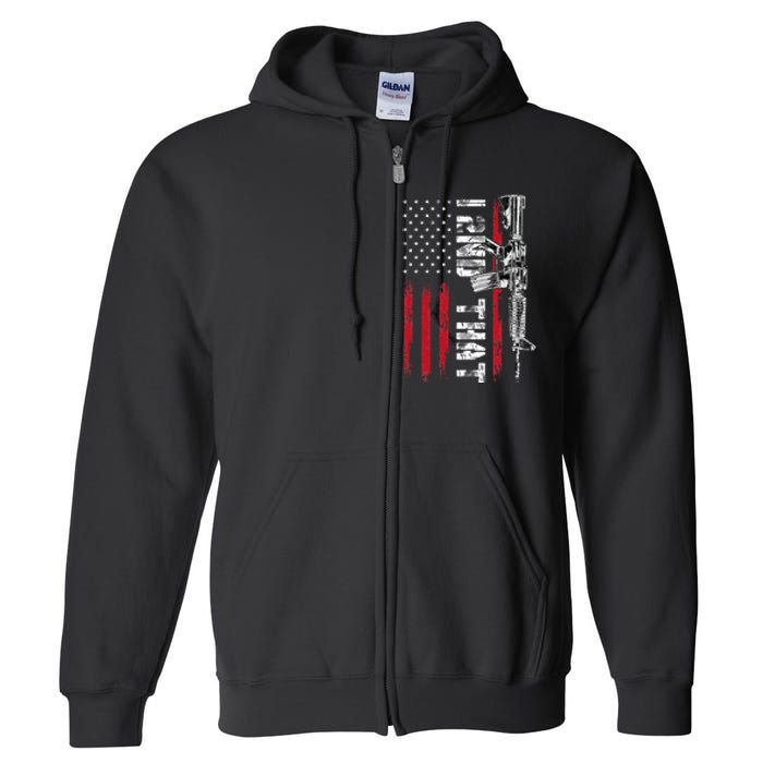 I 2nd That Second Amendment Pro Gun American Flag Patriotic Full Zip Hoodie