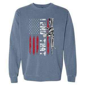 I 2nd That Second Amendment Pro Gun American Flag Patriotic Garment-Dyed Sweatshirt