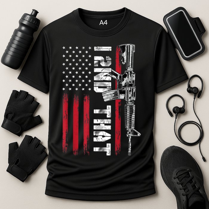 I 2nd That Second Amendment Pro Gun American Flag Patriotic Cooling Performance Crew T-Shirt