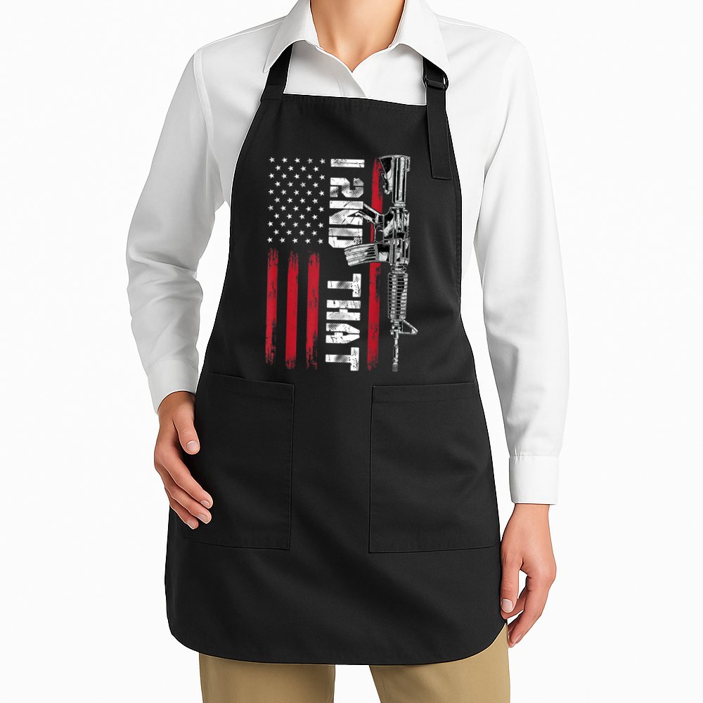 I 2nd That Second Amendment Pro Gun American Flag Patriotic Apron
