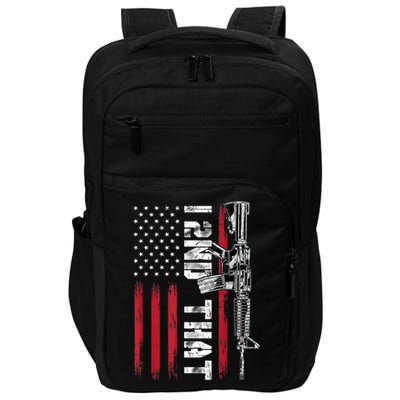 I 2nd That Second Amendment Pro Gun American Flag Patriotic Impact Tech Backpack