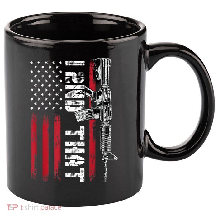 I 2nd That Second Amendment Pro Gun American Flag Patriotic 11oz C Handle Ceramic Mug