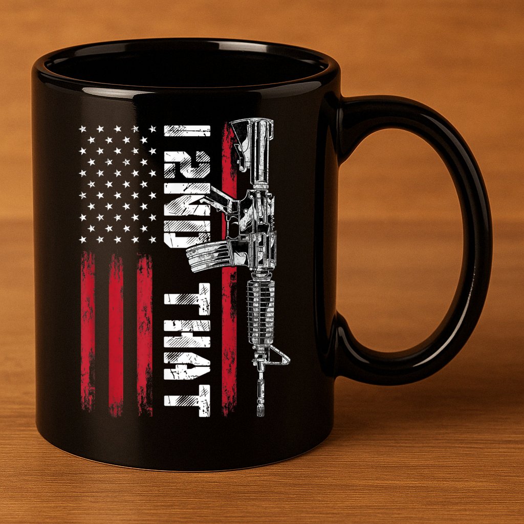 I 2nd That Second Amendment Pro Gun American Flag Patriotic 11oz C Handle Ceramic Mug