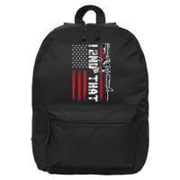 I 2nd That Second Amendment Pro Gun American Flag Patriotic 16 in Basic Backpack
