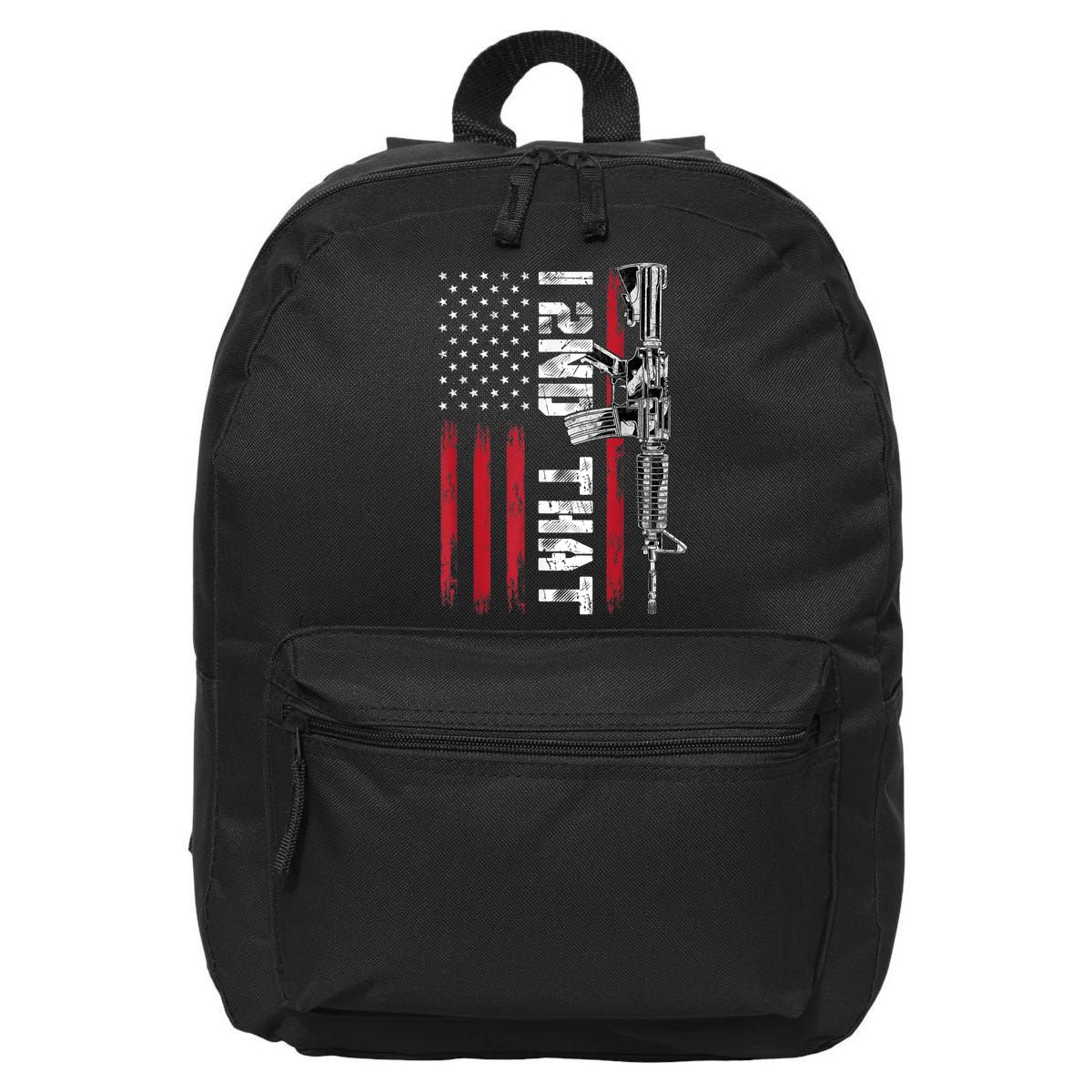 I 2nd That Second Amendment Pro Gun American Flag Patriotic 16 in Basic Backpack