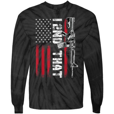I 2nd That Second Amendment Pro Gun American Flag Patriotic Tie-Dye Long Sleeve Shirt