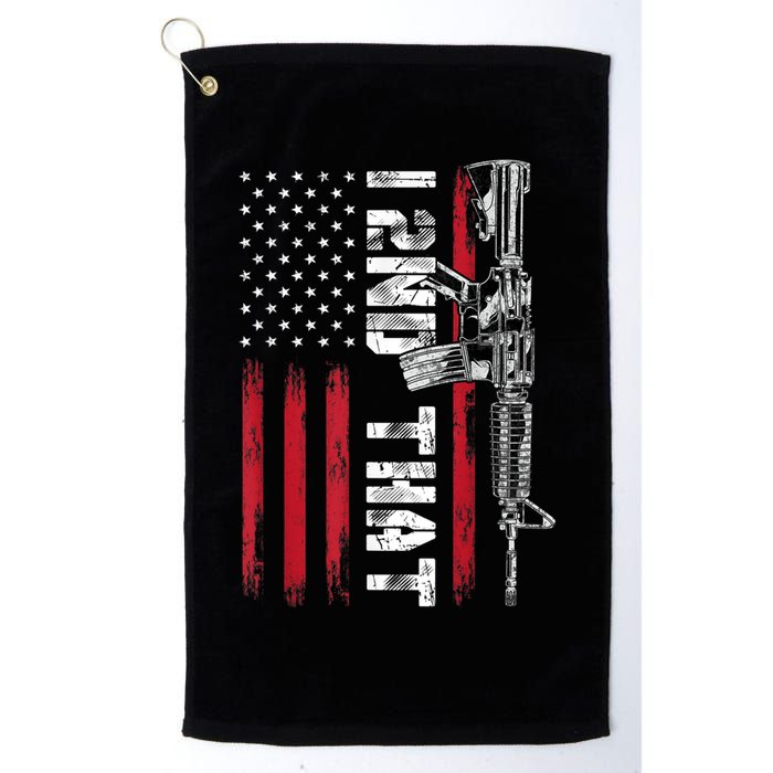 I 2nd That Second Amendment Pro Gun American Flag Patriotic Golf Towel