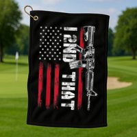 I 2nd That Second Amendment Pro Gun American Flag Patriotic Golf Towel