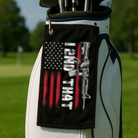I 2nd That Second Amendment Pro Gun American Flag Patriotic Golf Towel