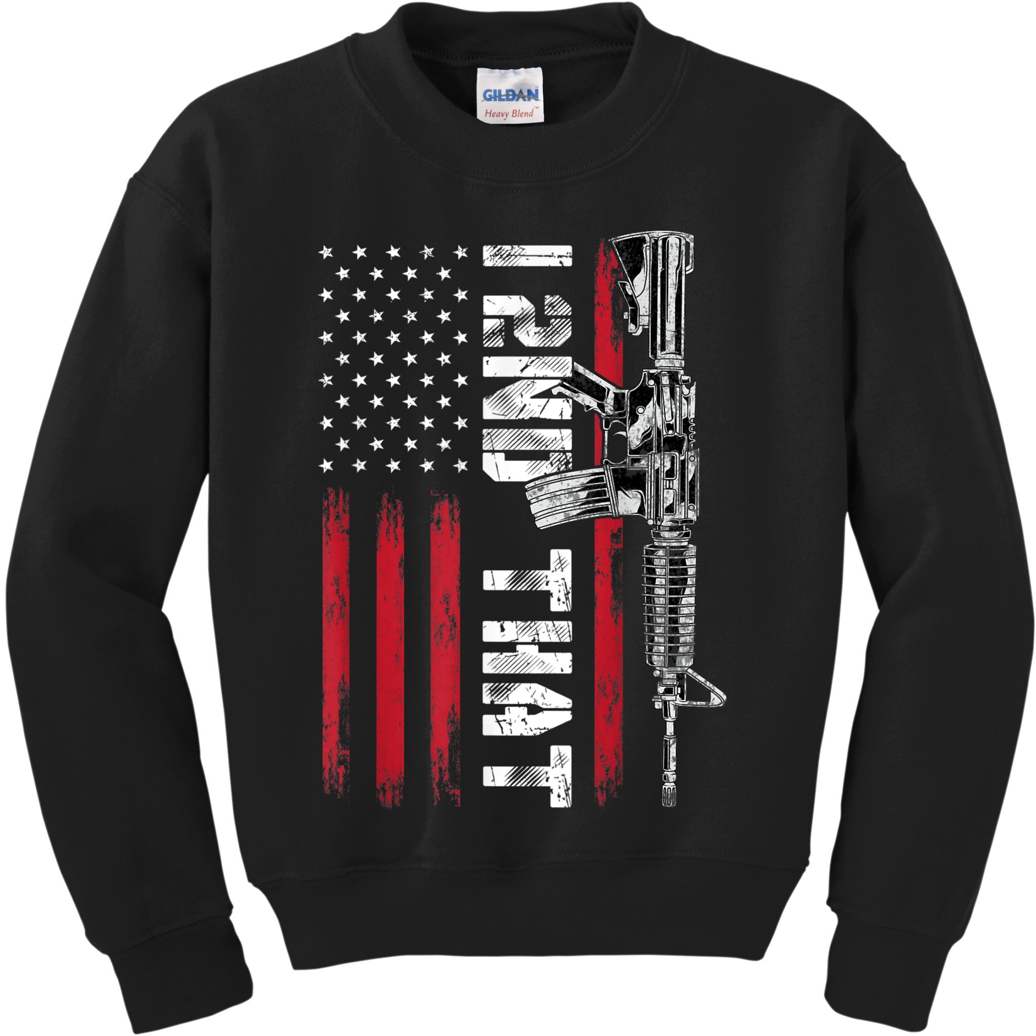 I 2nd That Second Amendment Pro Gun American Flag Patriotic Kids Sweatshirt