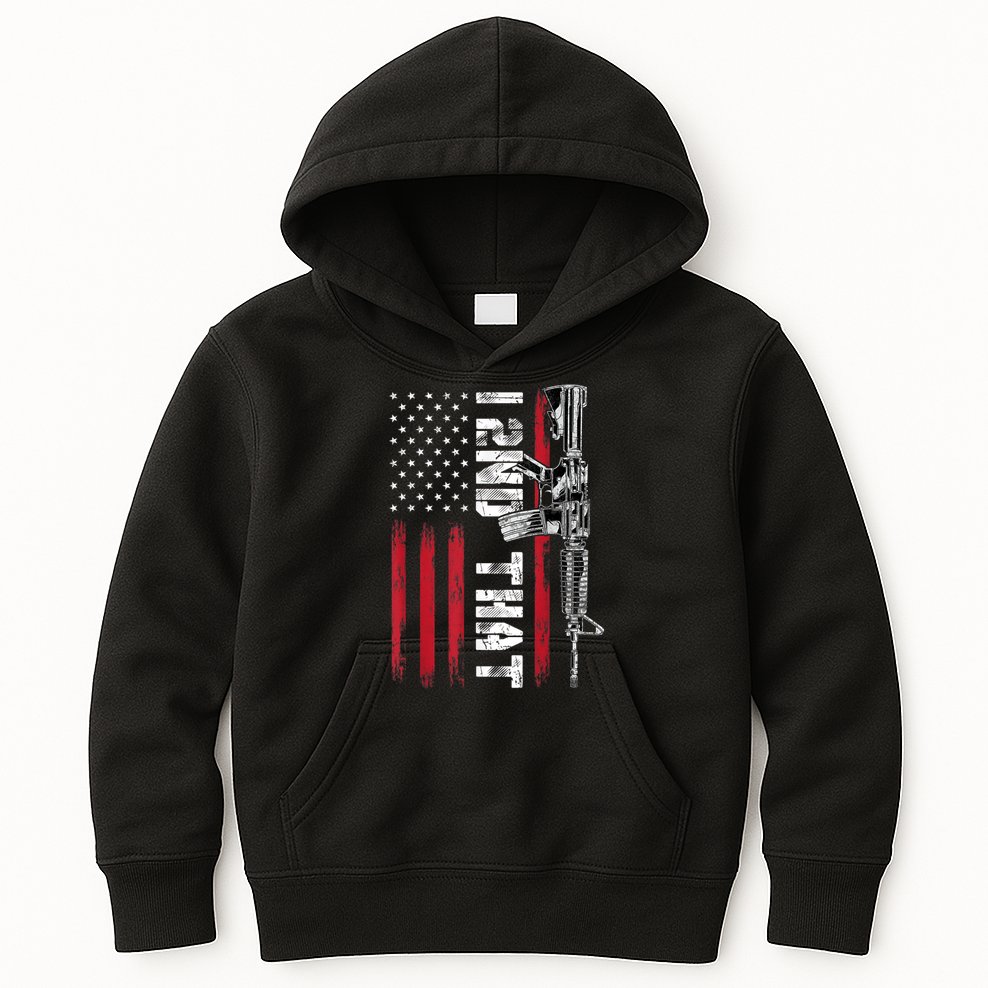 I 2nd That Second Amendment Pro Gun American Flag Patriotic Kids Hoodie