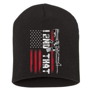 I 2nd That Second Amendment Pro Gun American Flag Patriotic Short Acrylic Beanie