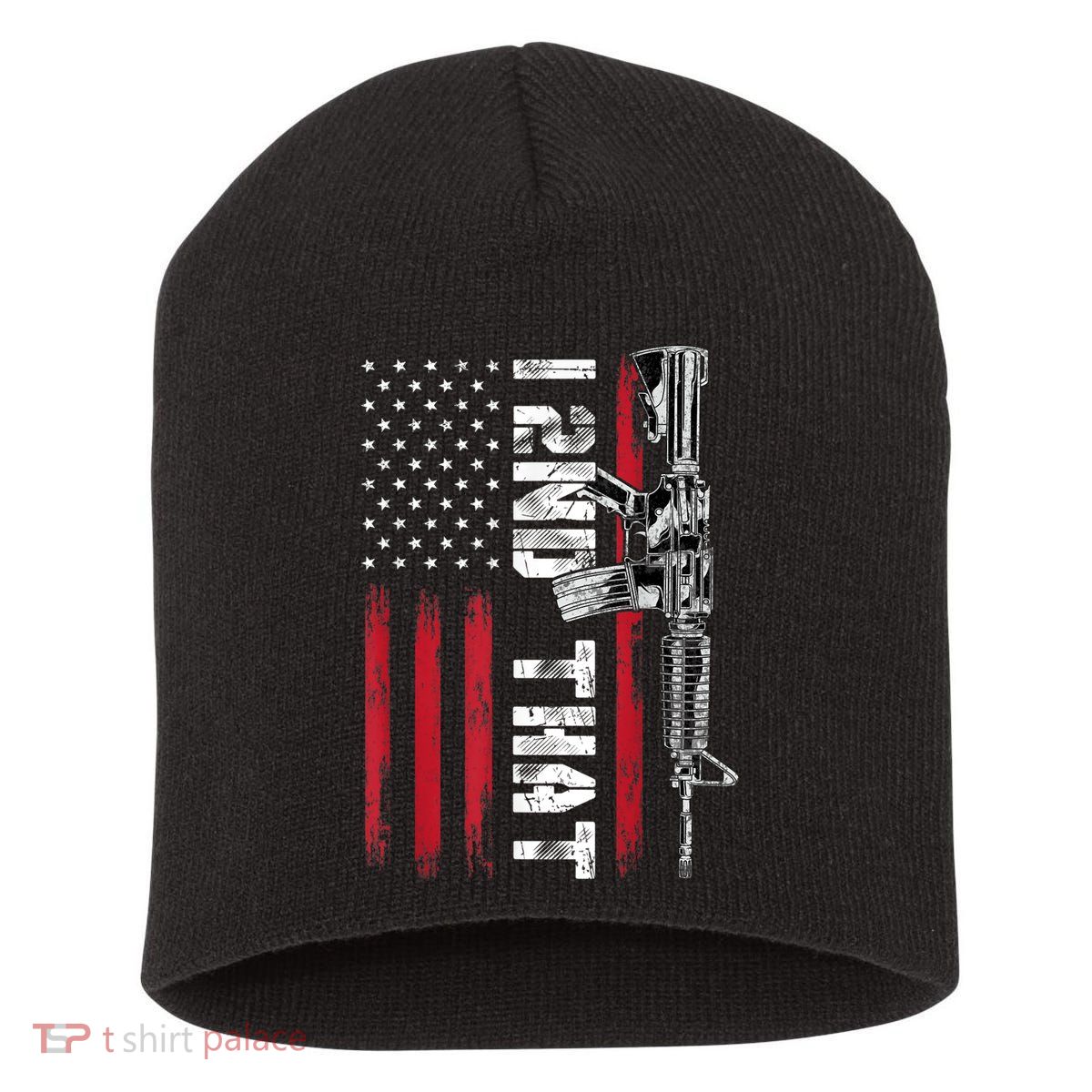 I 2nd That Second Amendment Pro Gun American Flag Patriotic Short Acrylic Beanie