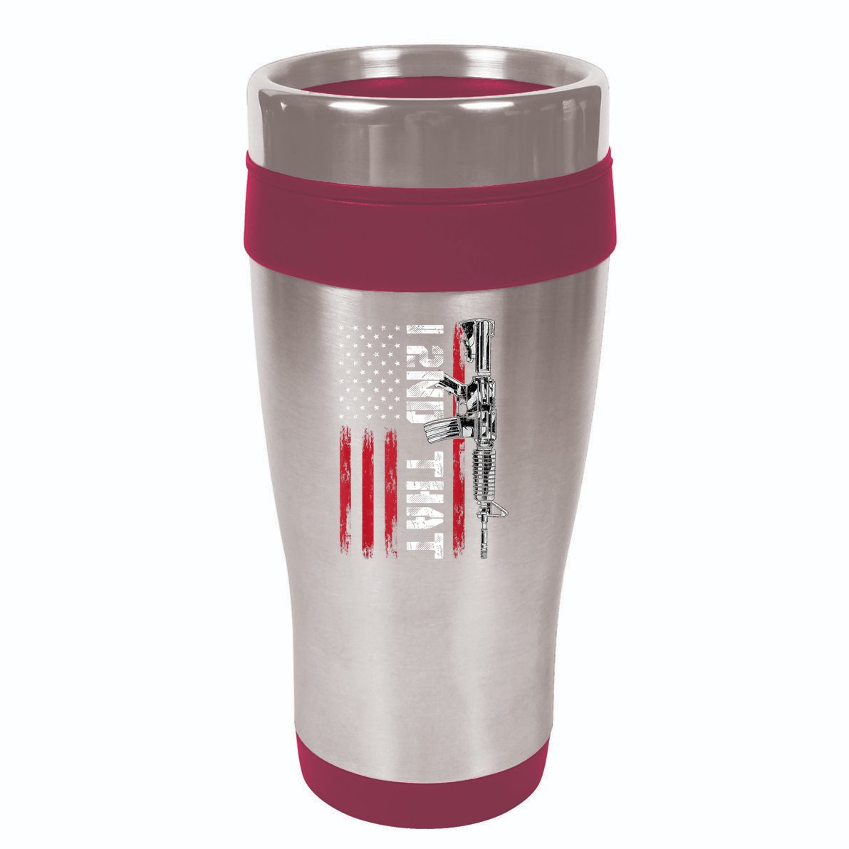 I 2nd That Second Amendment Pro Gun American Flag Patriotic 16oz Travel Tumbler