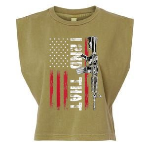 I 2nd That Second Amendment Pro Gun American Flag Patriotic Garment-Dyed Women's Muscle Tee