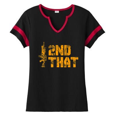 I 2nd That Second Amendment Pro Gun American Patriotic Ladies Halftime Notch Neck Tee