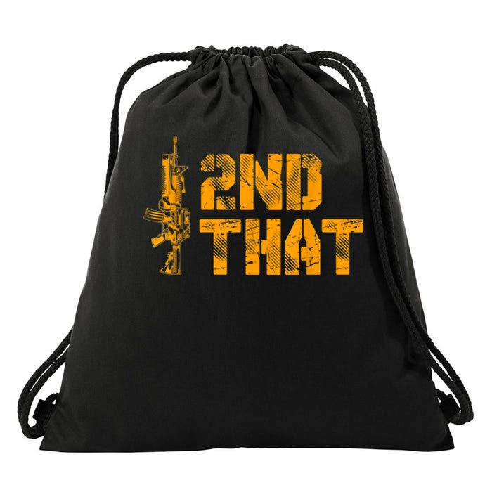 I 2nd That Second Amendment Pro Gun American Patriotic Drawstring Bag