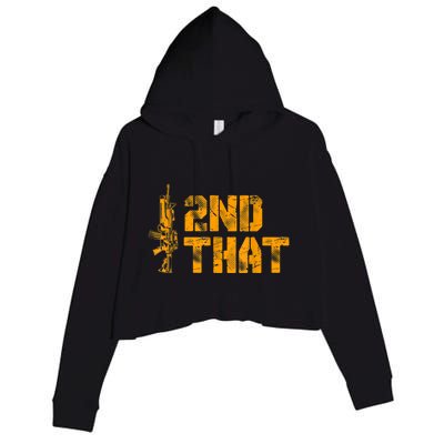 I 2nd That Second Amendment Pro Gun American Patriotic Crop Fleece Hoodie