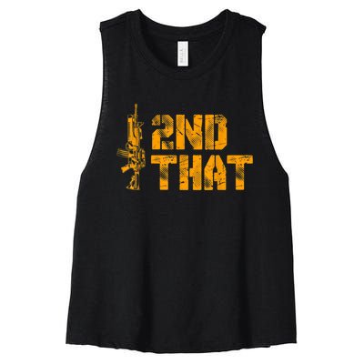 I 2nd That Second Amendment Pro Gun American Patriotic Women's Racerback Cropped Tank