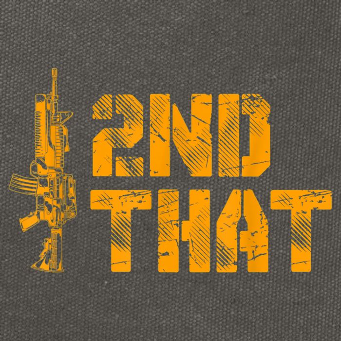 I 2nd That Second Amendment Pro Gun American Patriotic Cotton Canvas Backpack