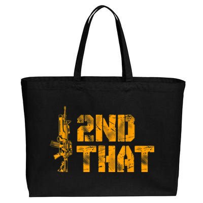 I 2nd That Second Amendment Pro Gun American Patriotic Cotton Canvas Jumbo Tote