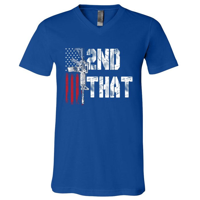 I 2nd That Second Adt Gun Rights Ar15 Owner Patriotic Gift V-Neck T-Shirt