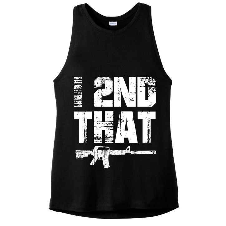 I 2nd That Pro Gun American Patriotic Second Adt Meaningful Gift Ladies PosiCharge Tri-Blend Wicking Tank