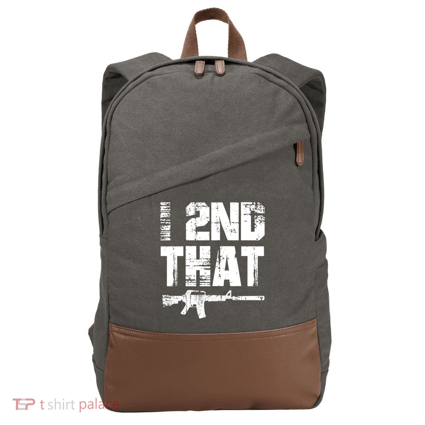 I 2nd That Pro Gun American Patriotic Second Adt Meaningful Gift Cotton Canvas Backpack