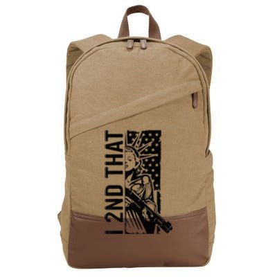 I 2nd That Second Amendment Pro Gun Rights Usa Cotton Canvas Backpack