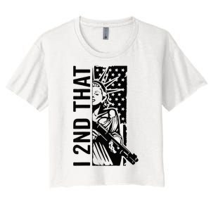 I 2nd That Second Amendment Pro Gun Rights Usa Women's Crop Top Tee