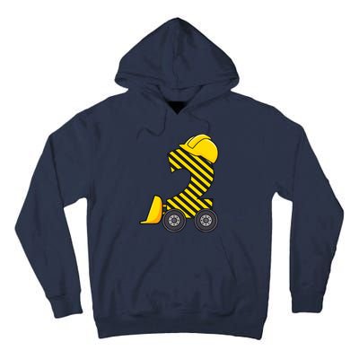 Im 2 Year Old Gift Excavator Construction 2nd Birthday Boy Tall Hoodie