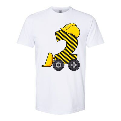 Im 2 Year Old Gift Excavator Construction 2nd Birthday Boy Softstyle CVC T-Shirt